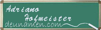 Adriano Hofmeister Visitenkarte